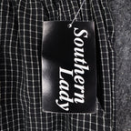 Southern Lady Pants Womens Large Black White Grid Check Elastic Waist NWT NOS - take2supply
