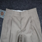 Levi's Travelers Dress Pants Mens 32x32 Vintage 90s Tan Wool Blend Pleated New - take2supply
