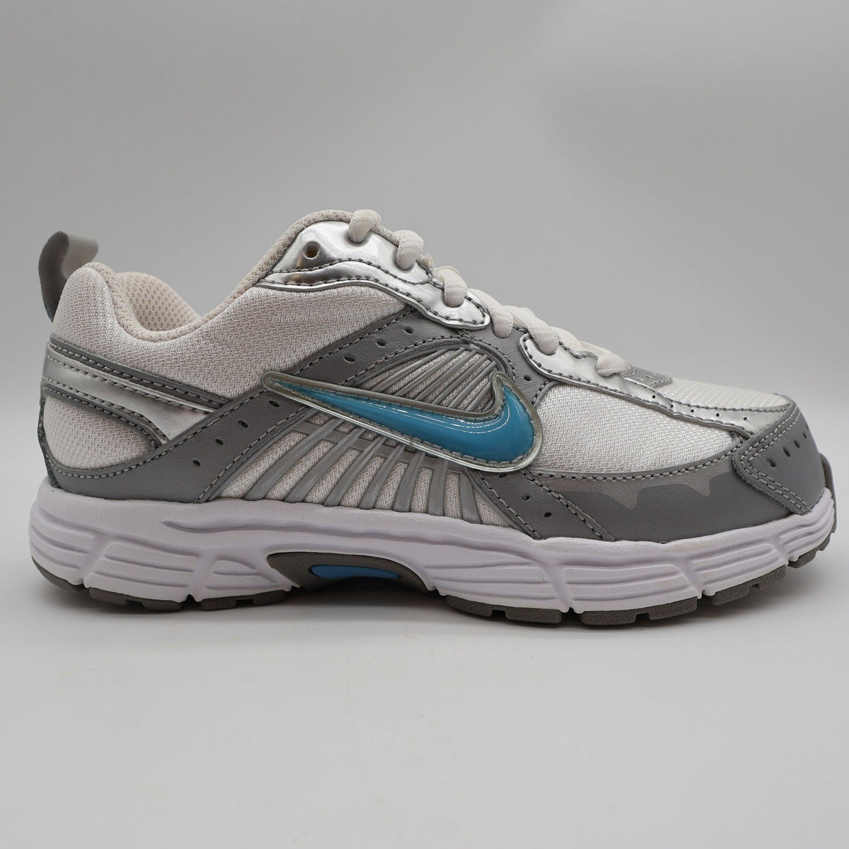 Nike Dart 7 GS/PS Kids 2.5Y Running Shoes 2009 Silver Scuba Blue 354820-142 NEW - take2supply