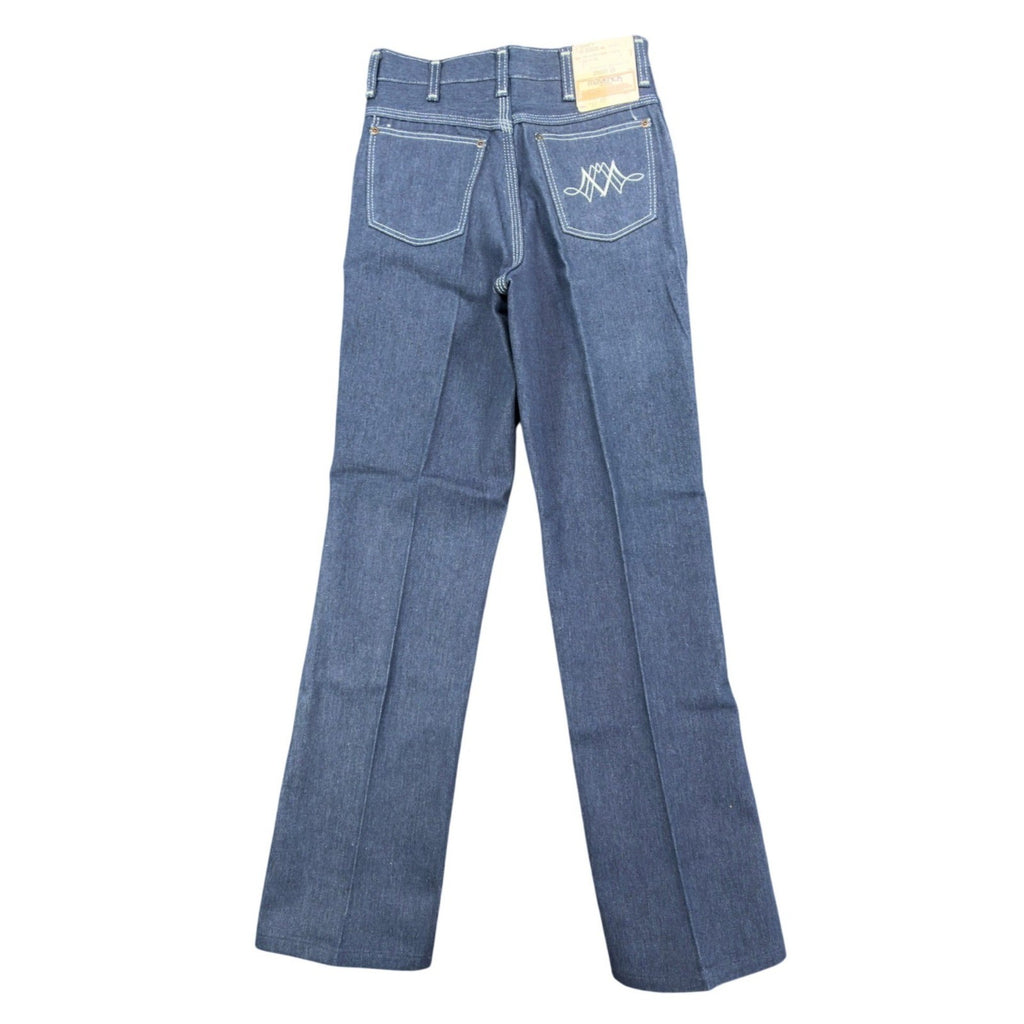 Maverick Vintage 70s Straight Leg Jeans Boys 16 Blue Cotton Blend NWT - take2supply