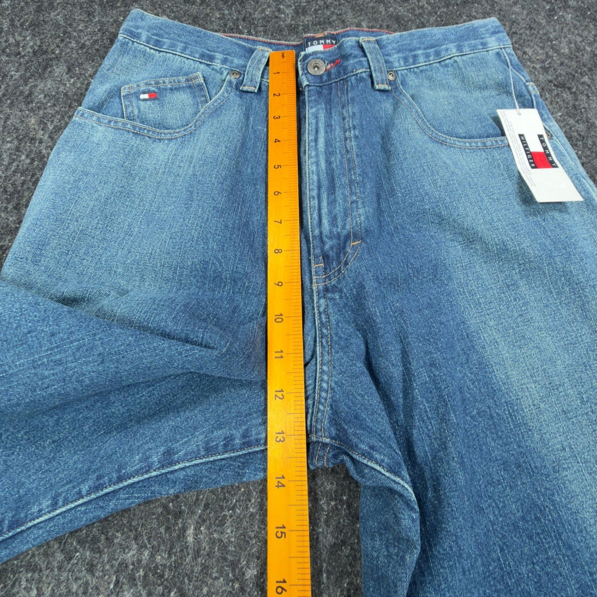Tommy Hilfiger Y2K Slouch Fit Jeans Boy 20 Blue Cotton NWT Deadstock - take2supply