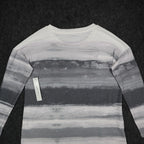 Tribal Long Sleeve Top Womens Small Cream Grey Abstract Stripe Knit 26850-2281 - take2supply