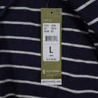 Erin London Womens L Navy White Striped Zip Hoodie Bell Sleeve Pockets NWT - take2supply