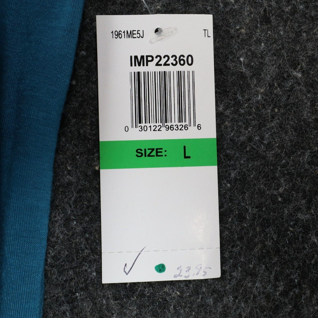 Mymichelle Tank Top Large Teal Blue Beaded Neckline Racerback Banded Hem NWT - take2supply