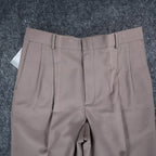 Levi's Travelers Dress Pants Mens 33x32 Vintage 90s Brown Wool Blend Pleated NWT - take2supply