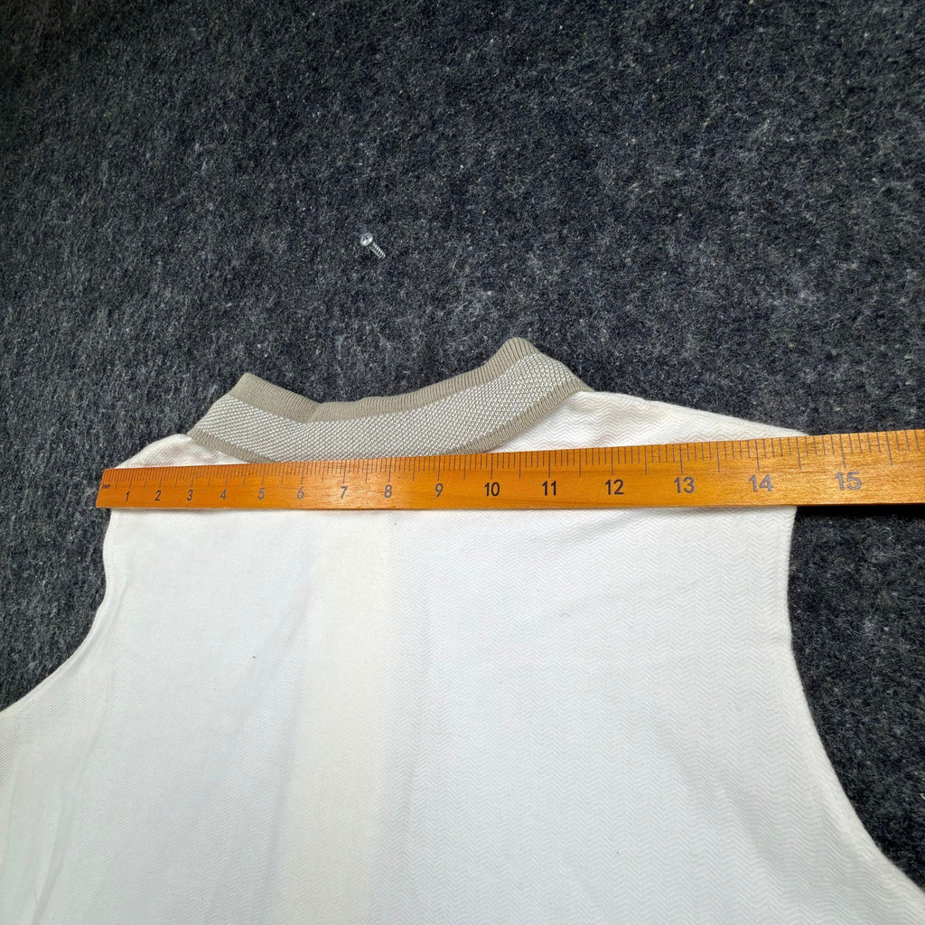 Dunbrooke Vintage Sleeveless Polo Shirt Women M Ivory Cotton New Made in USA - take2supply