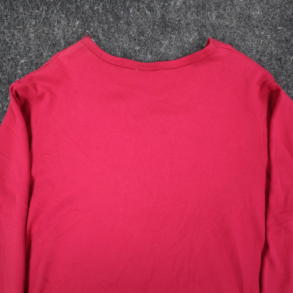 Southern Lady Top Women XL Red Long Sleeve V-Neck Faux Wrap Cotton Blend NWT - take2supply