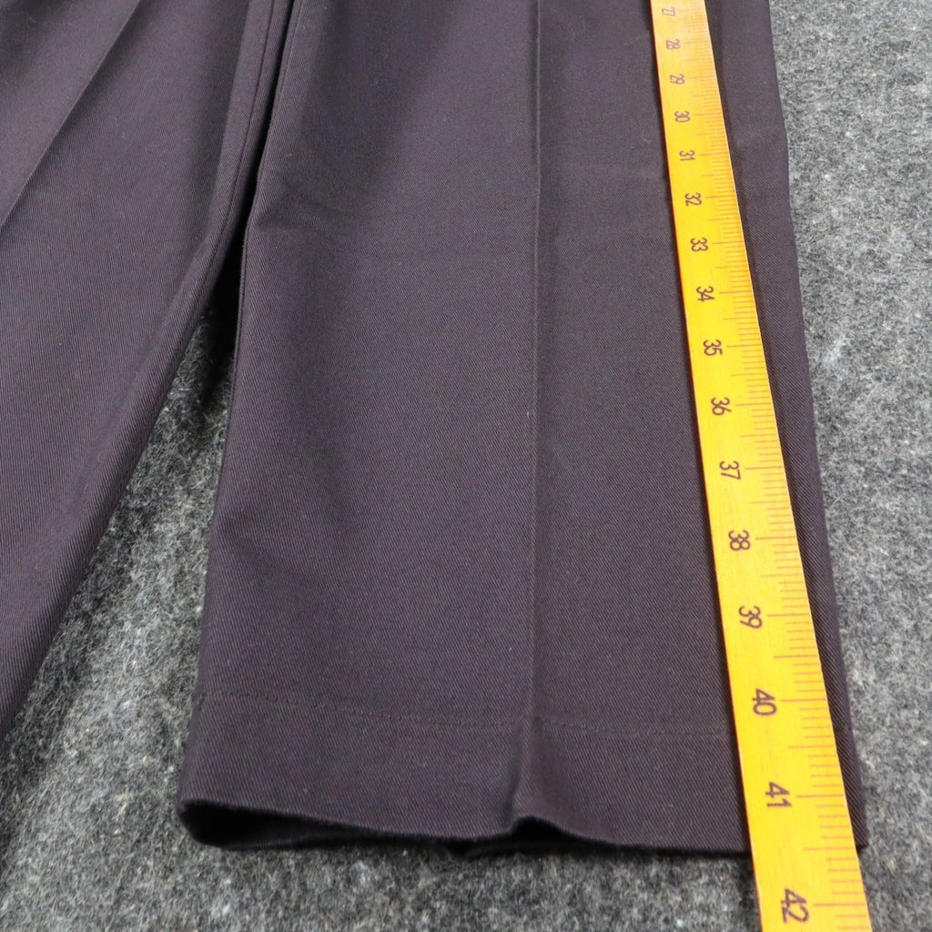 Lee Casuals Pleated Trousers Womens 10 Short Black Cotton Wrinkle Free NWT - take2supply