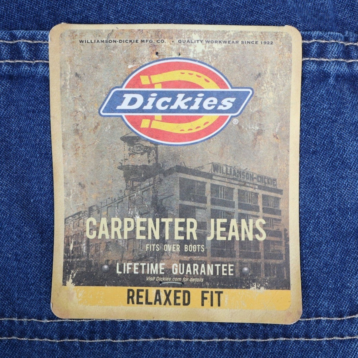 Dickies Carpenter Jeans Mens 33x30 Relaxed Fit Blue Denim Workwear 19294SNB NWT - take2supply