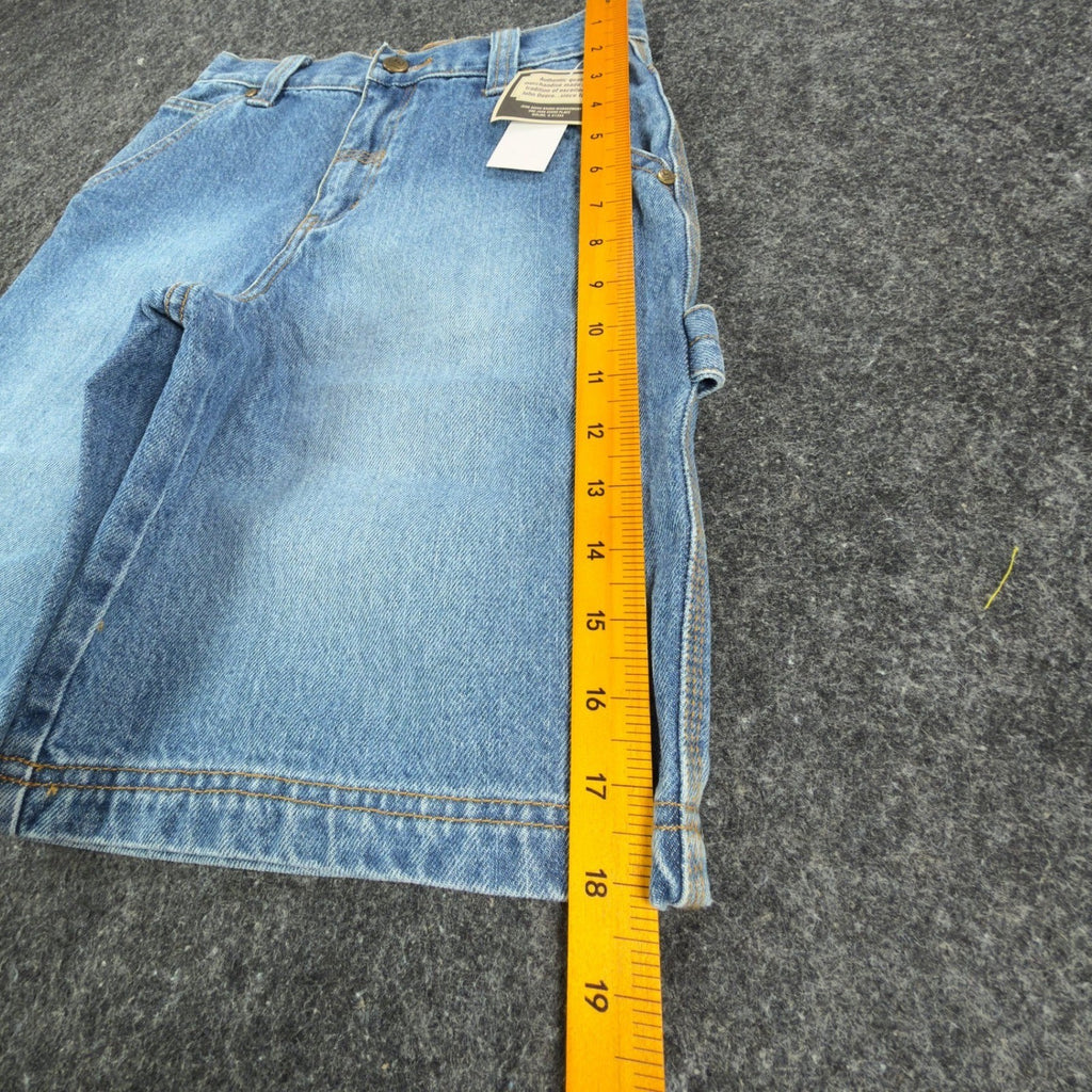 John Deere Y2K Carpenter Denim Shorts Boys 8 Stone Wash NWT Rugged Workwear - take2supply