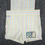 Maverick 1980s Vintage Striped Shortalls Girls 5 Pastel Multi NWT - take2supply