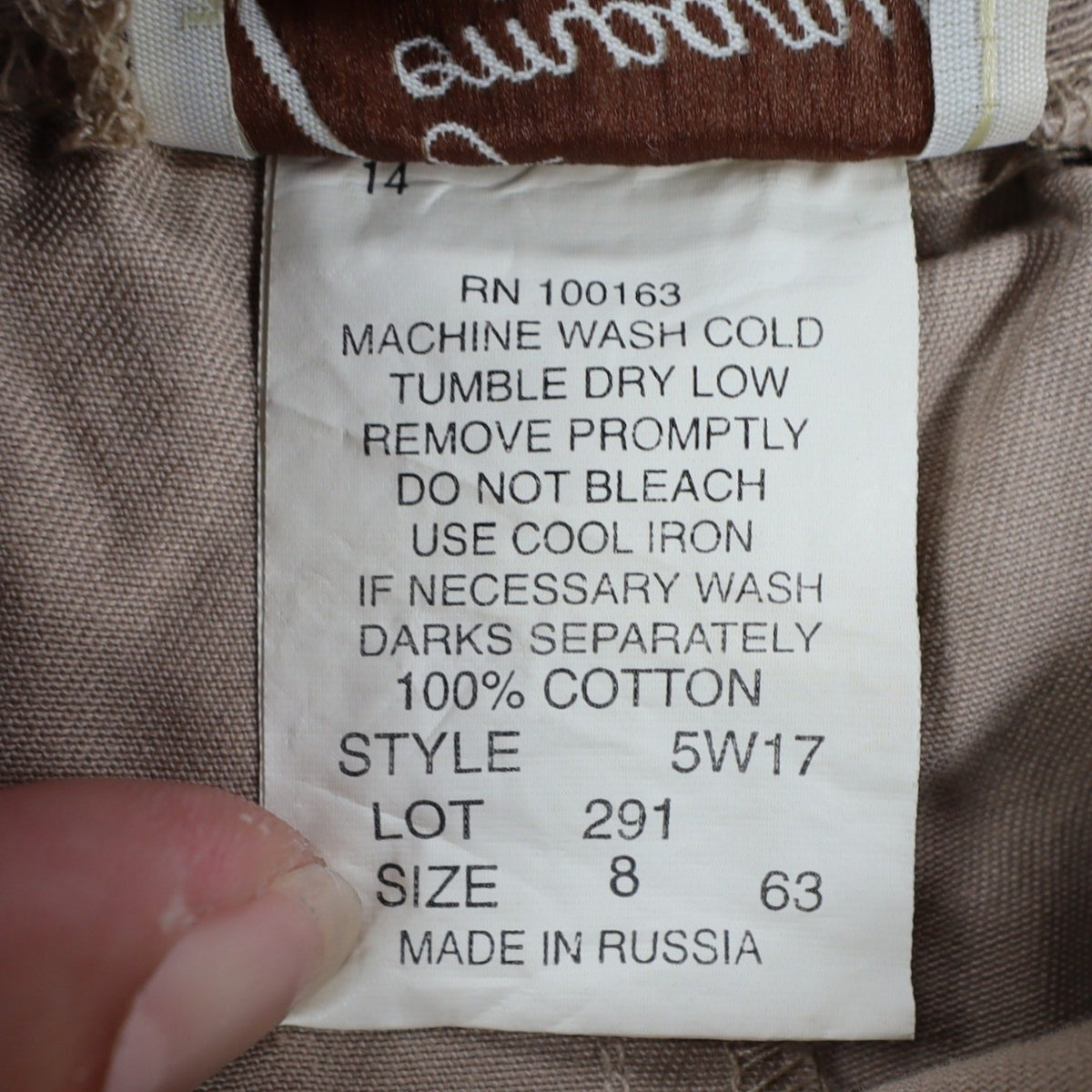 Company Collection Shorts Womens 8 Vintage 90s Khaki Cotton Twill Drawstring - take2supply