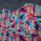 Xtrovert by Donnkenny Blouse Womens Medium Vintage 90s Rayon Tropical Floral USA - take2supply