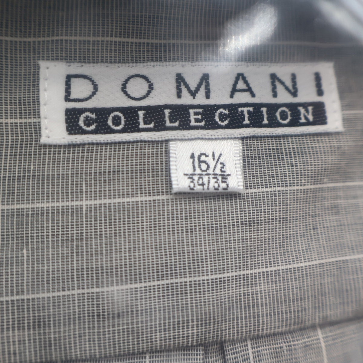 Domani Collection Dress Shirt 16.5 34/35 Gray White Collar French Cuffs New - take2supply