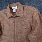 Erin London Jacket Womens S Camel Brown Textured Zip Front Collared NWT NOS - take2supply