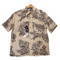 Nautica Button Up Shirt Mens XL Tan NEW Hawaiian Floral Tropical Rayon Vintage - take2supply
