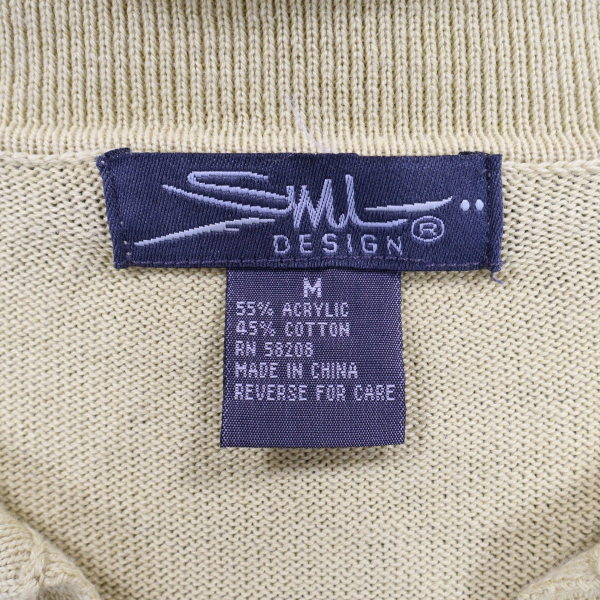 SML Design Polo Sweater Women Medium Tan Short Sleeve Cotton Blend Ribbed NWT - take2supply