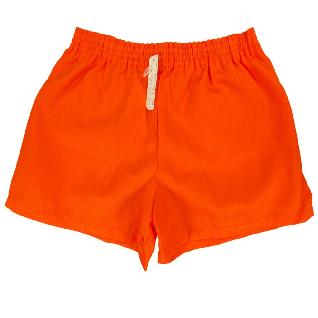 Fruit of the Loom Vintage 70s Gym Shorts Boys XS 24-26 Orange Cotton NWT - take2supply
