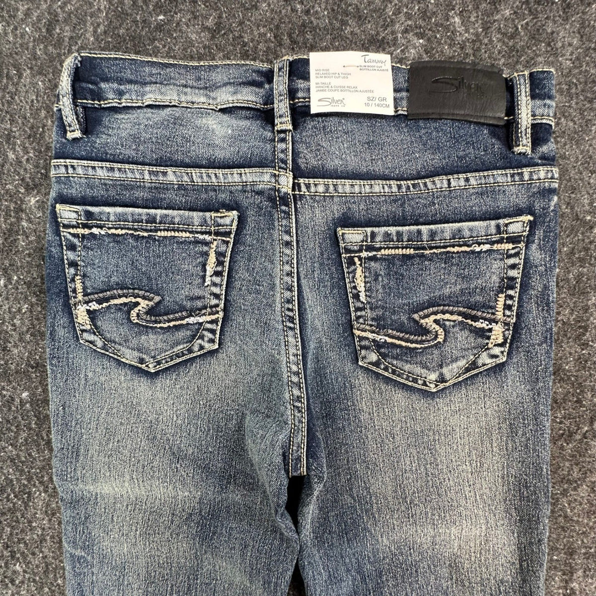 Silver Jeans Co Tammy Bootcut Girls 10 Blue Denim Stretch Mid Rise NWT - take2supply