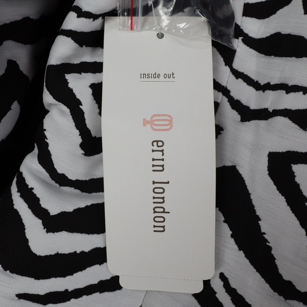 Erin London Zebra Print Blazer Jacket Womens Size Medium NWT Black White Ottoman - take2supply