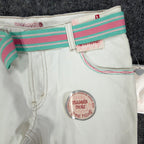 Levi's Y2K Bermuda Shorts Girls 14 White Ramie Cotton NWT C681 - take2supply
