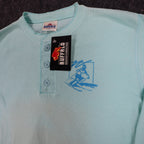 Buffalo Henley Shirt Mens Large Vintage Deadstock USA Made Aqua Blue Skier C1259 - take2supply
