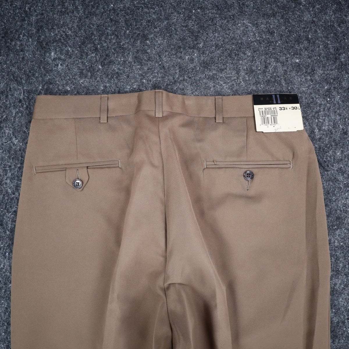 Haggar Black Label Pants Mens 33x30 Vintage 90s Khaki Micromattique Pleated NWT - take2supply