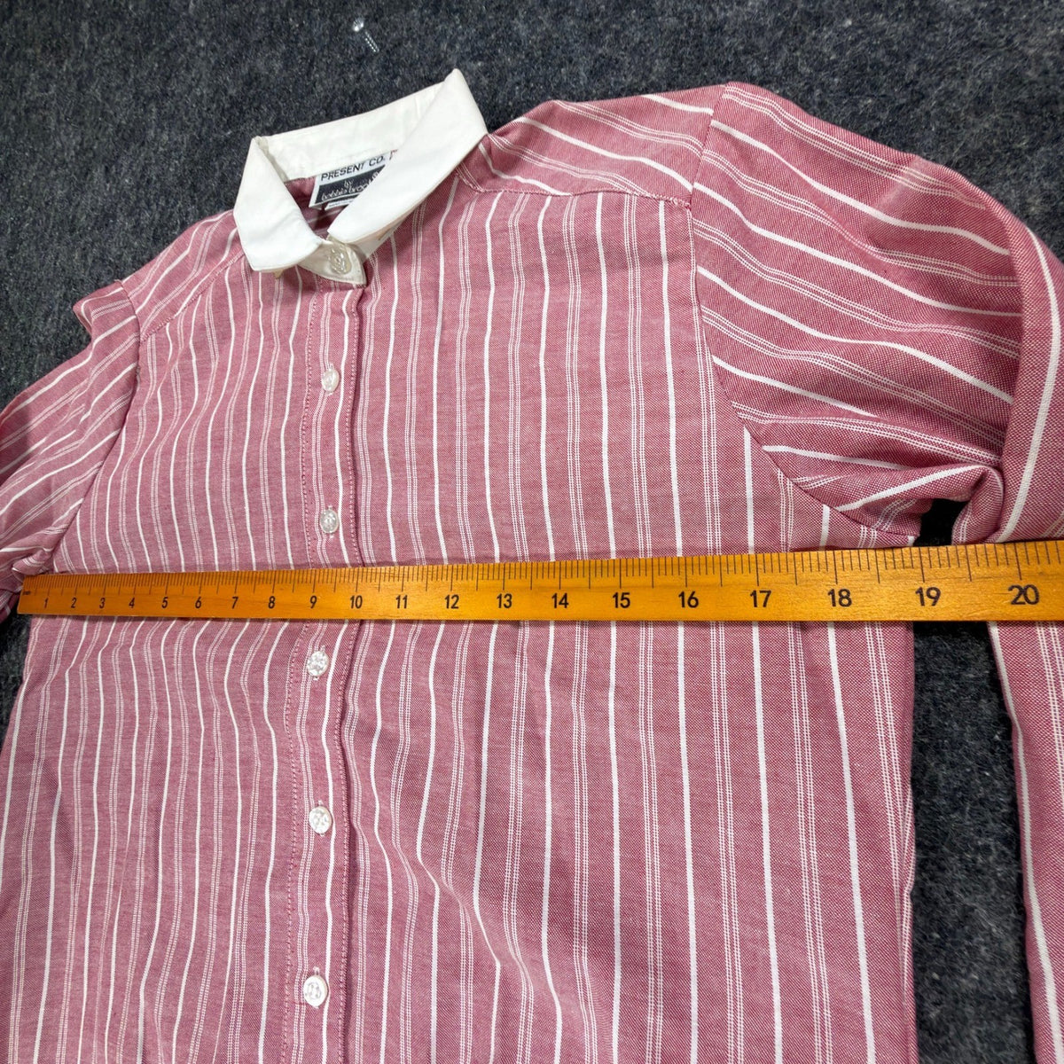 Bobbie Brooks Vintage 80s Striped Shirt Women 7/8 Red White NWT Deadstock - take2supply