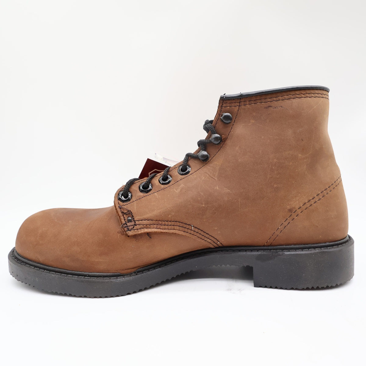 Walker Vintage 90s Work Boots Mens 11 D Brown Leather NWT Made in USA Deadstock - take2supply