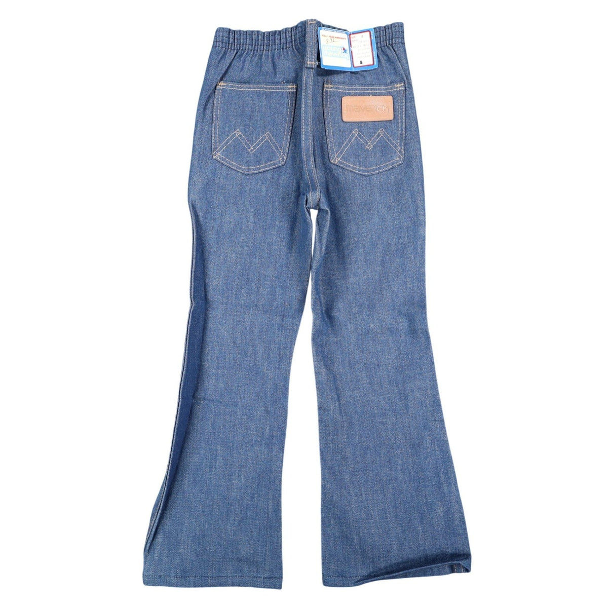 Young Maverick Boot Jean Kids 4 Vintage 70s Blue Denim Deadstock USA 75M16WD - take2supply