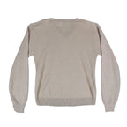 Scudder Sportswear V-Neck Sweater Youth Medium 10-12 Vintage 70s Tan Acrylic USA - take2supply