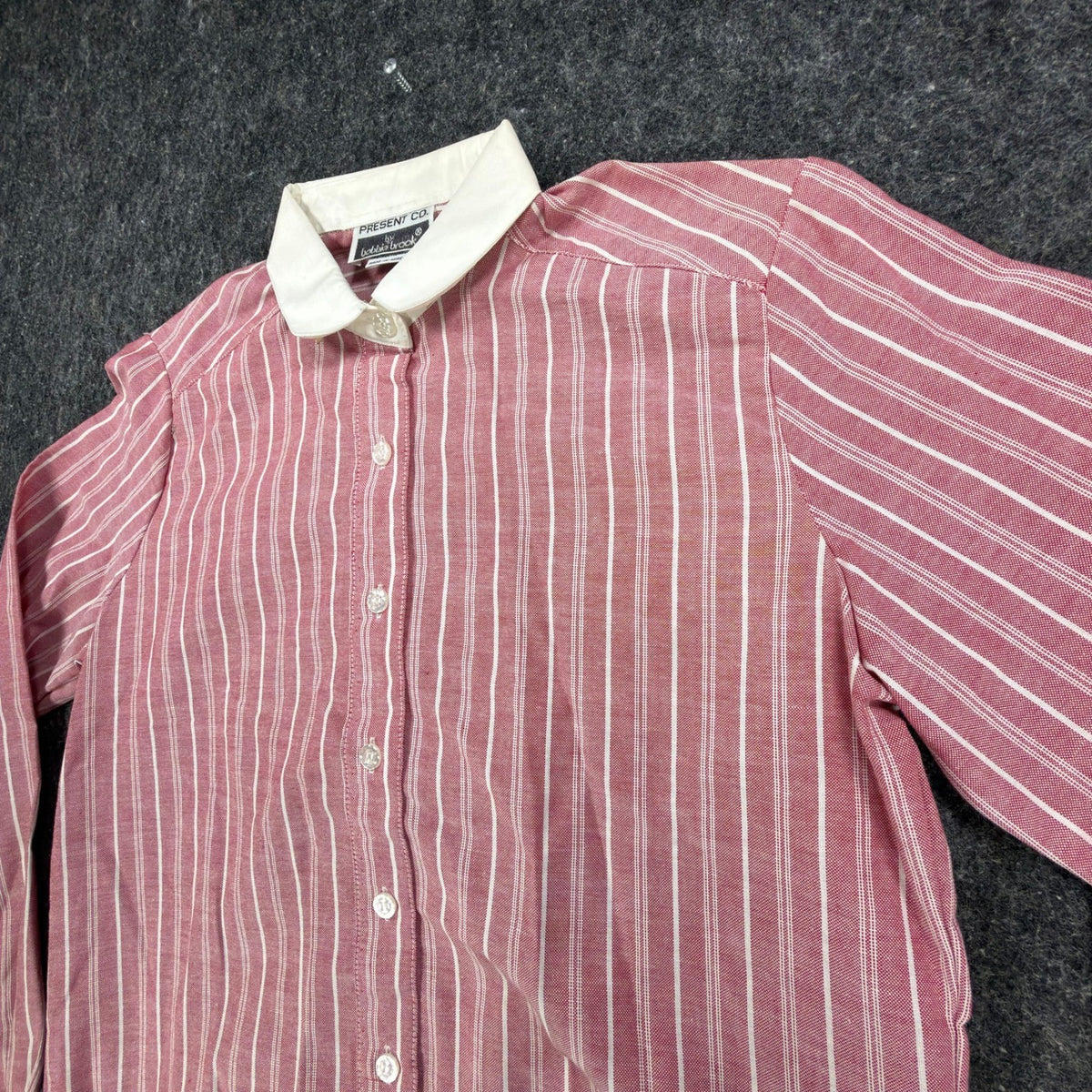 Bobbie Brooks Vintage 80s Striped Shirt Women 7/8 Red White NWT Deadstock - take2supply