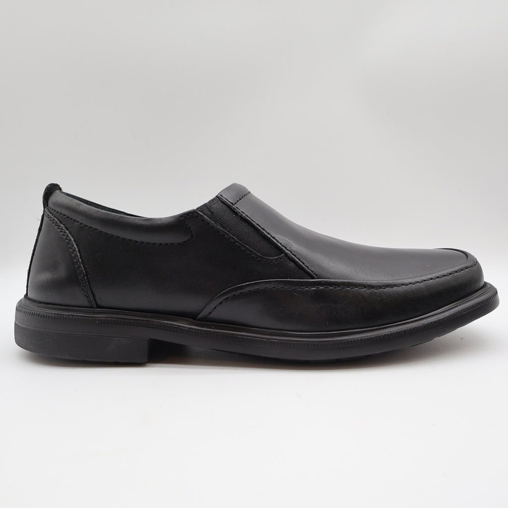 Hush Puppies Platon Hopper Mens 10 Wide Black Leather Slip On Loafer HM01686-001 - take2supply