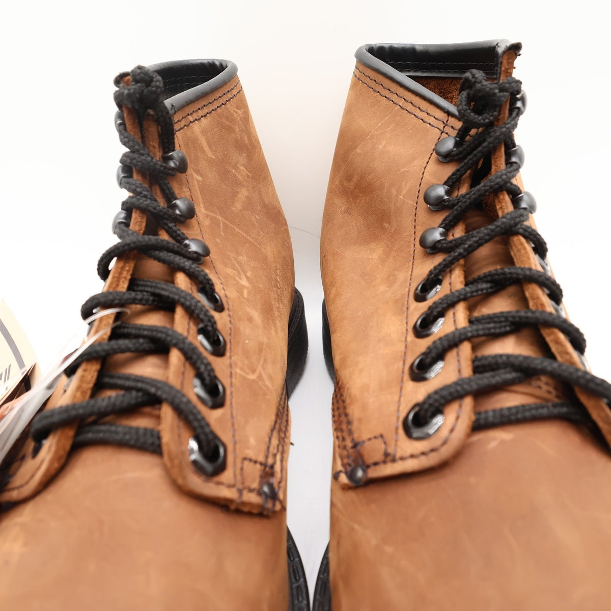Walker Vintage Work Boots Mens 9 Brown Leather Deadstock Made In USA NIB NWT - take2supply