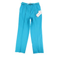 Haggar Classics Pants Womens 20 Turquoise Pleated Belted USA NWT Deadstock - take2supply