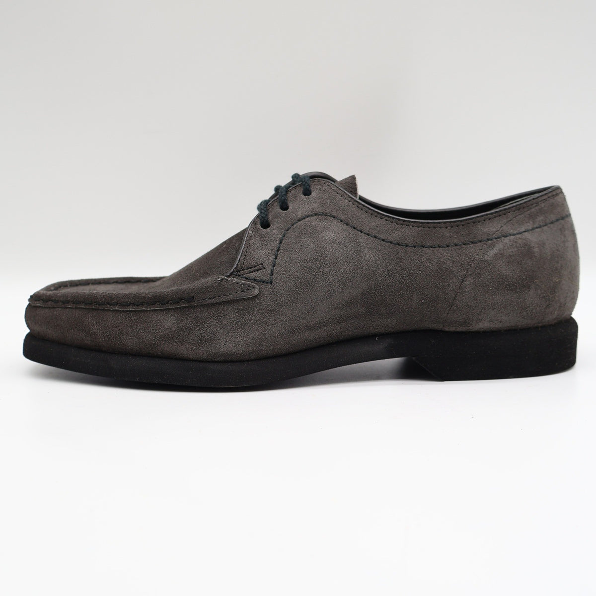 Crestline Oxford Shoes Mens 7 D Vintage Gray Suede Moc Toe Deadstock USA - take2supply