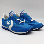 Converse Road Star Boys Size 3.5 Vintage 80s Blue White Nylon Suede Sneakers - take2supply