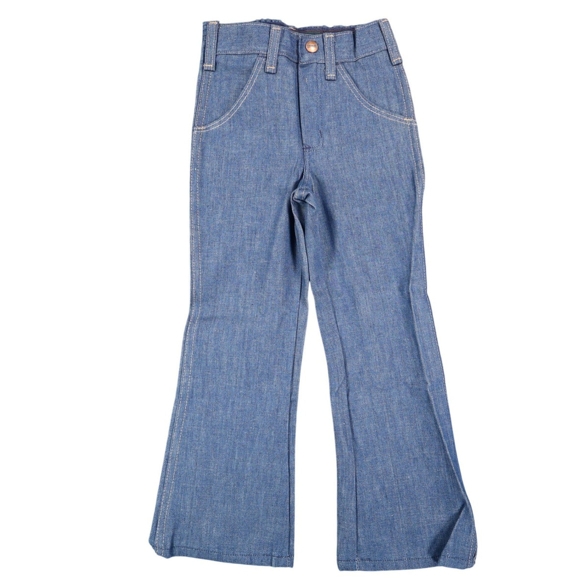 Young Maverick Boot Jean Kids 4 Vintage 70s Blue Denim Deadstock USA 75M16WD - take2supply
