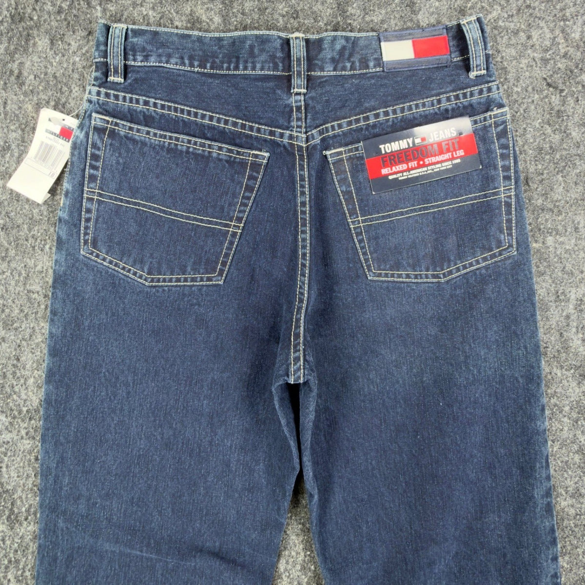 Tommy Jeans Freedom Fit Straight Leg Jeans Boys 18 Blue Cotton NWT Y2K - take2supply