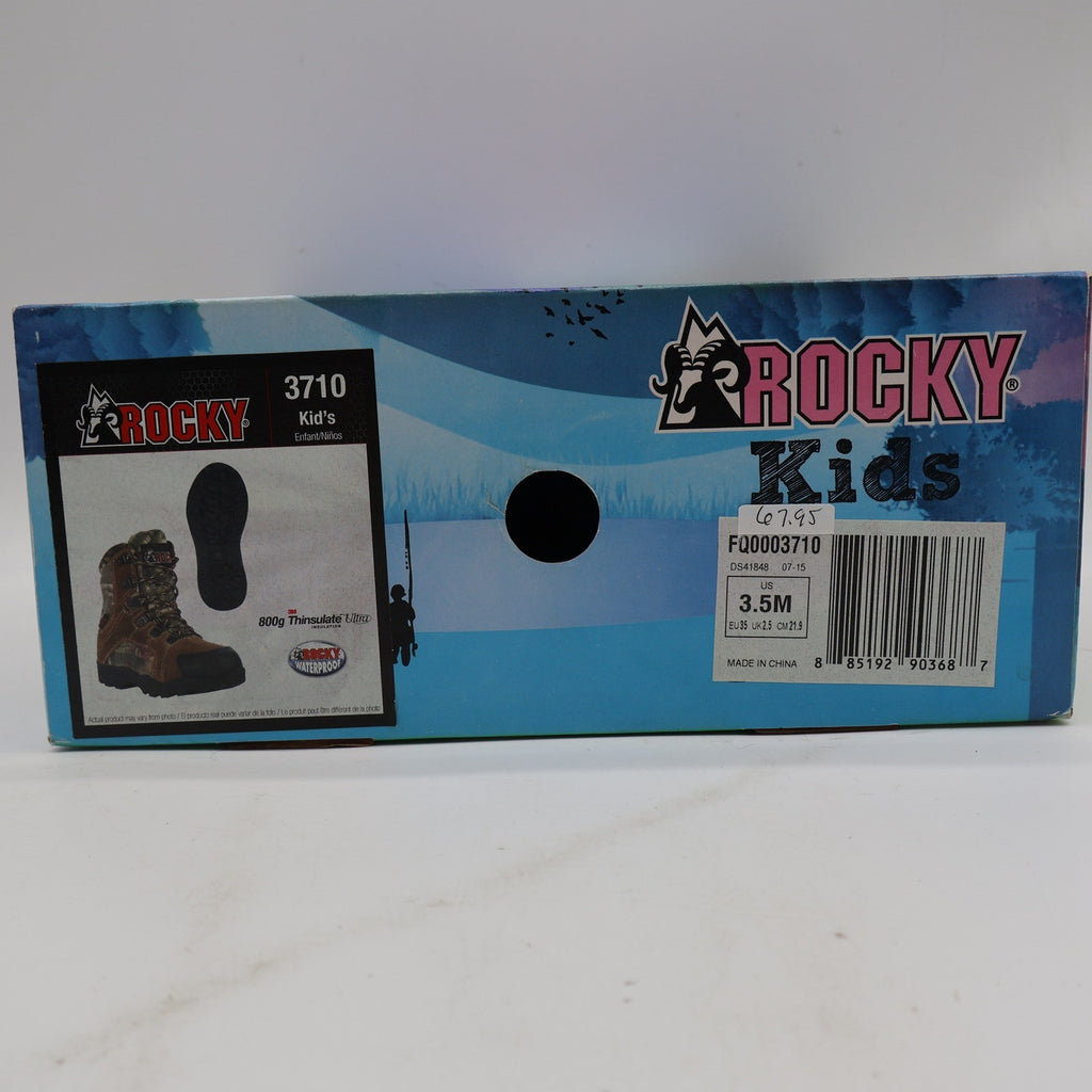 Rocky Hunting Boots Kids 3.5M Brown Camo 800g Thinsulate Waterproof FQ0003710 - take2supply