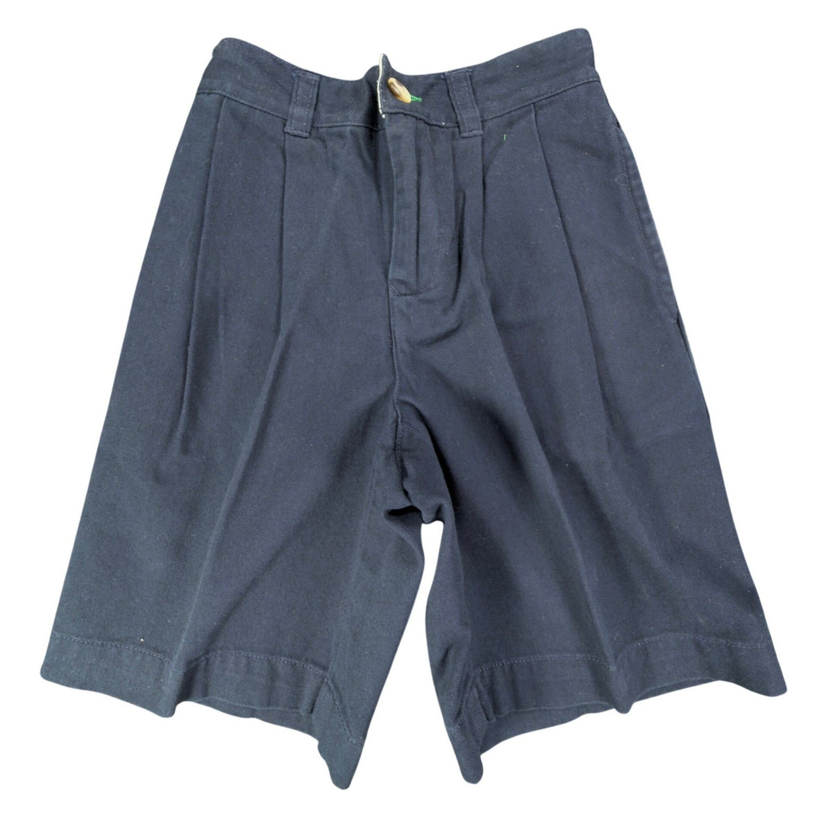 Tommy Hilfiger Vintage Y2K Pleated Shorts Boys 4 Navy Blue Cotton NWT - take2supply