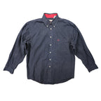 Bugle Boy Button Down Shirt Mens XL Navy Blue Excellent Vintage Long Sleeve - take2supply