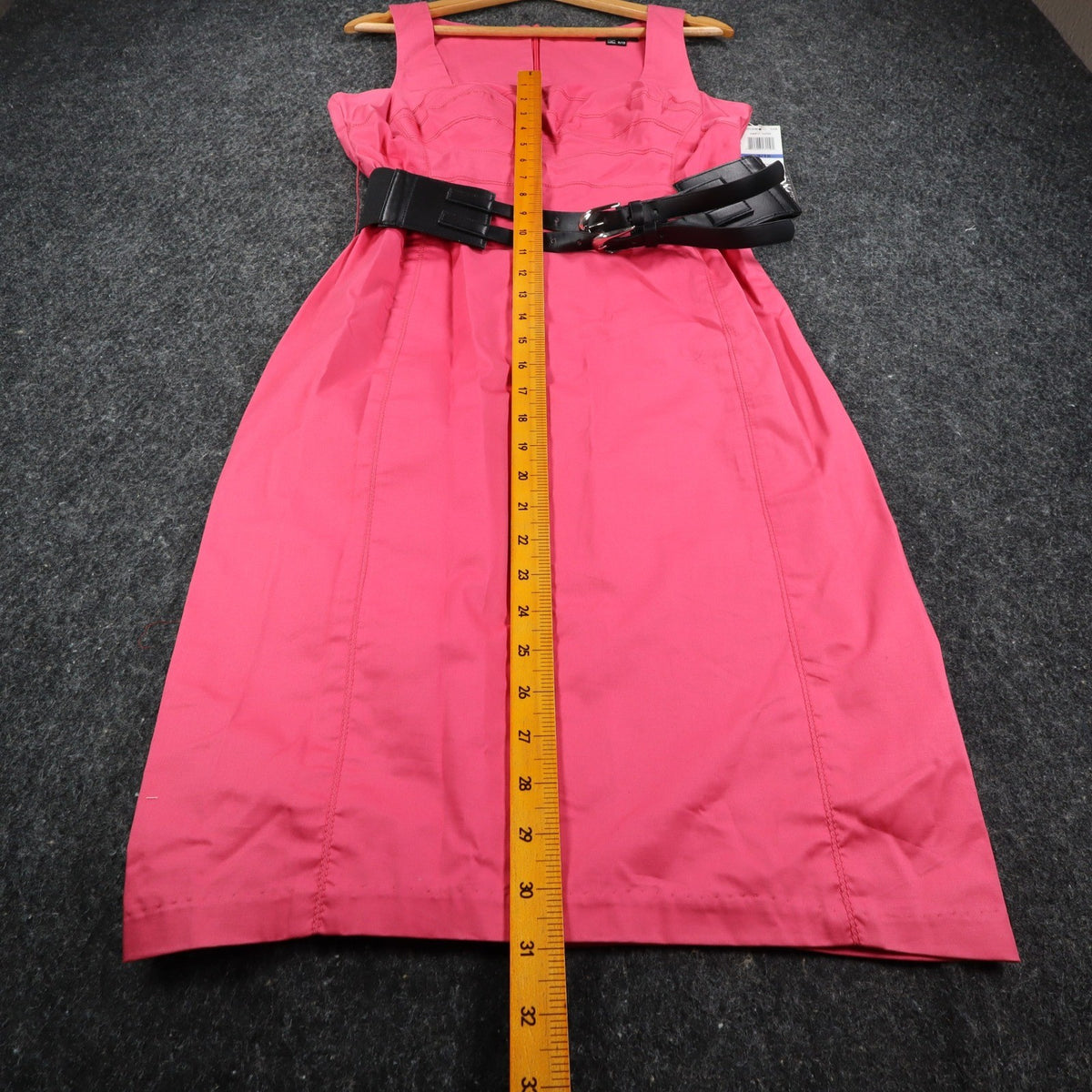 XOXO Sheath Dress Womens 9/10 Pink Cotton Stretch Belted Block Party 5897CBN5 - take2supply