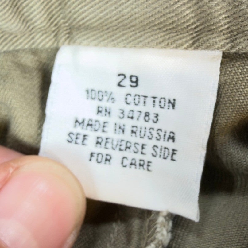 Lee Dungarees Cargo Shorts Mens 29 Khaki Cotton Relaxed Deadstock 219-2437 - take2supply
