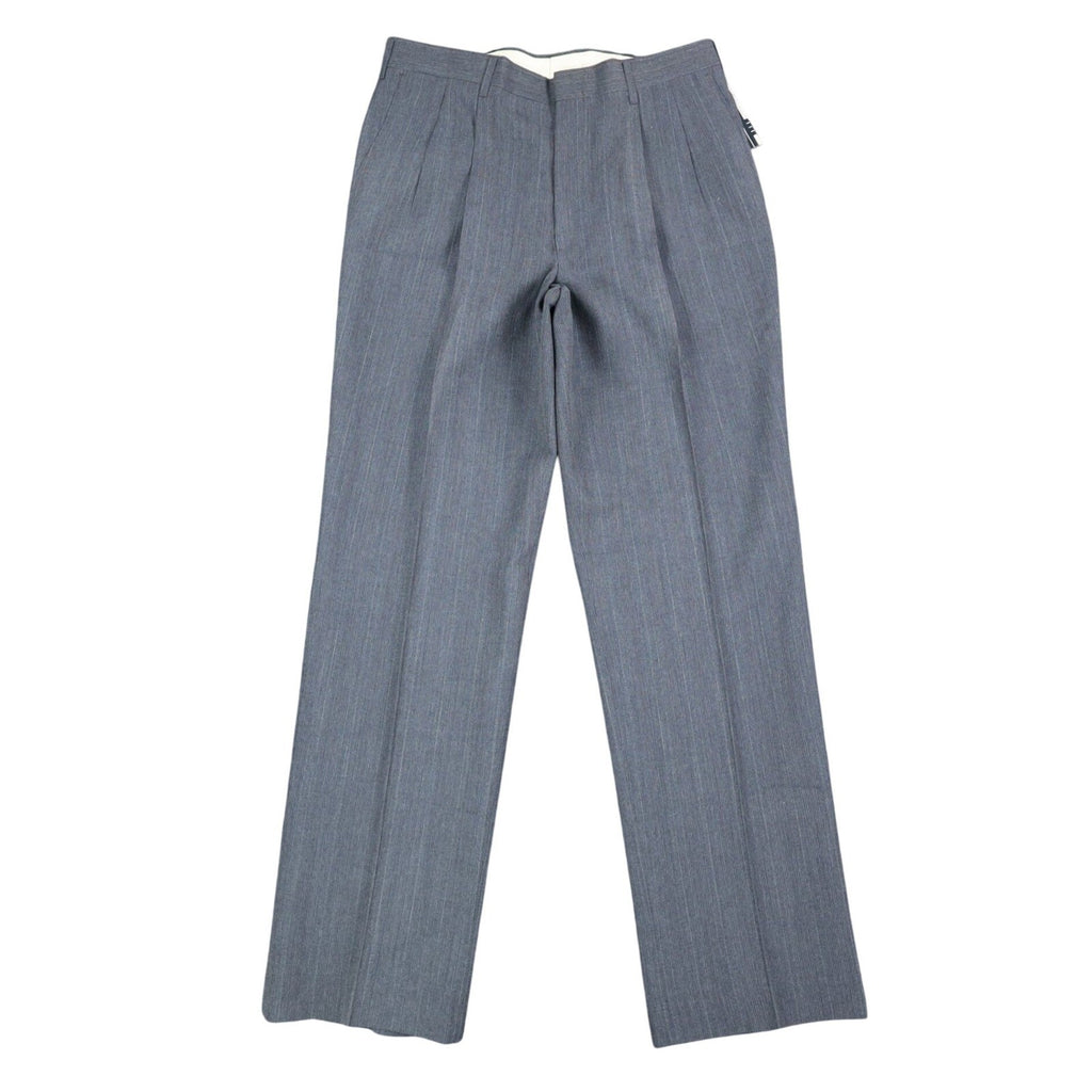 Haggar Pleated Dress Slacks Mens 33x32 Vintage 90s Gray Pinstripe Made in USA - take2supply