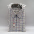 Mark VII Dress Shirt Mens 16 32/33 White Blue Pink Windowpane Plaid New Packaged - take2supply