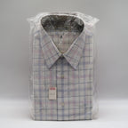Mark VII Dress Shirt Mens 16 32/33 White Blue Pink Windowpane Plaid New Packaged - take2supply