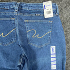 Wrangler Y2K Cowboy Cut Boot Cut Jeans Womens 7/8x32 Blue Denim NWT - take2supply