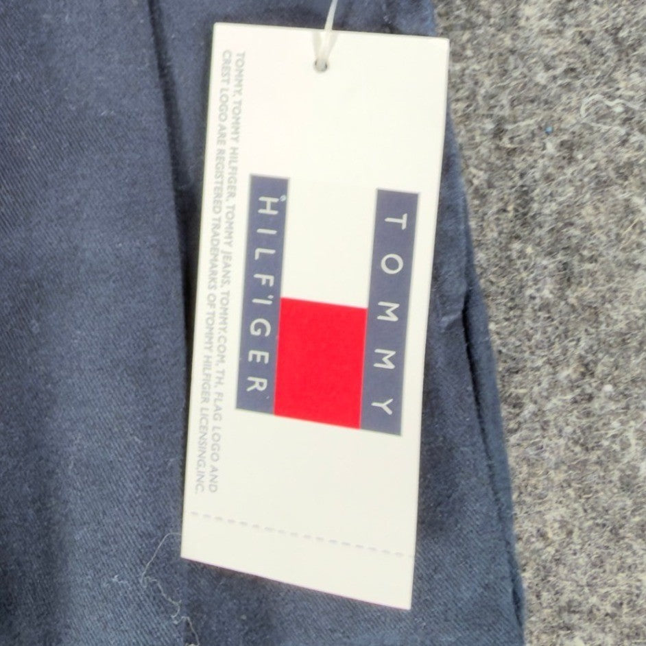 Tommy Hilfiger Vintage Y2K Pleated Shorts Boys 4 Navy Blue Cotton NWT - take2supply