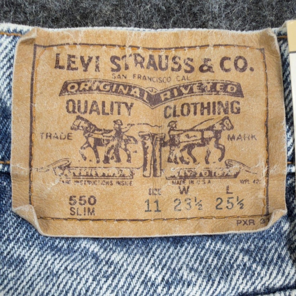 Levis 550 Jeans Boys 11 Slim Vintage 90s Light Acid Wash Denim Made in USA NWT - take2supply